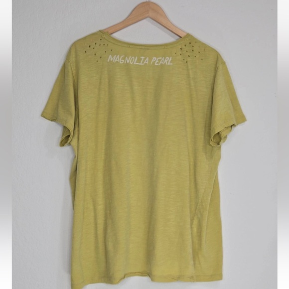 Magnolia Pearl Star Applique Tee Shirt 100% Cotton One Size - Picture 3 of 8